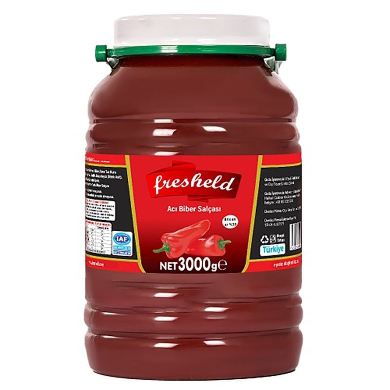 Fresheld x 1 Adet Tatlı Biber x 1 Adet Acı Biber Salçası 3000 gr