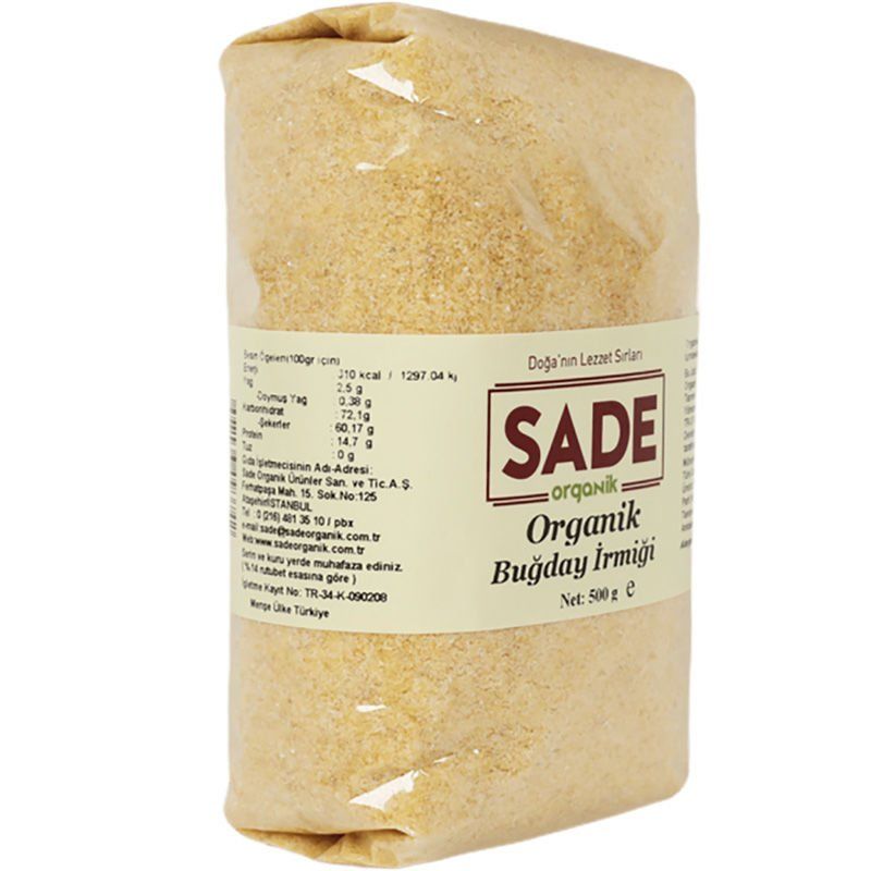 Sade Organik x 2 Paket Buğday İrmiği 500g