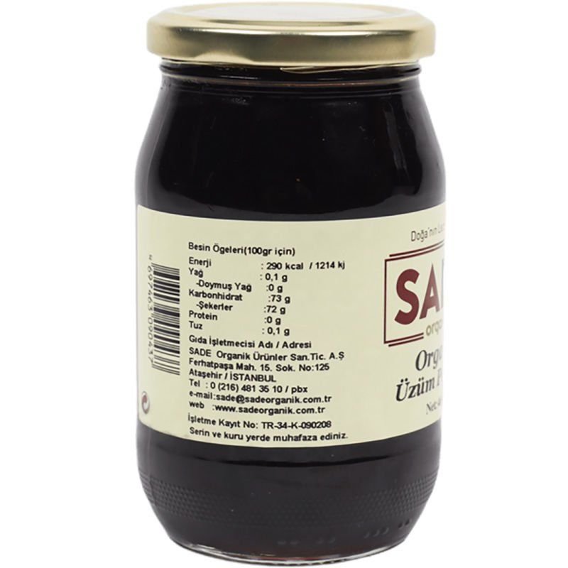 Sade Organik x 2 Kavanoz Üzüm Pekmezi 460 gr