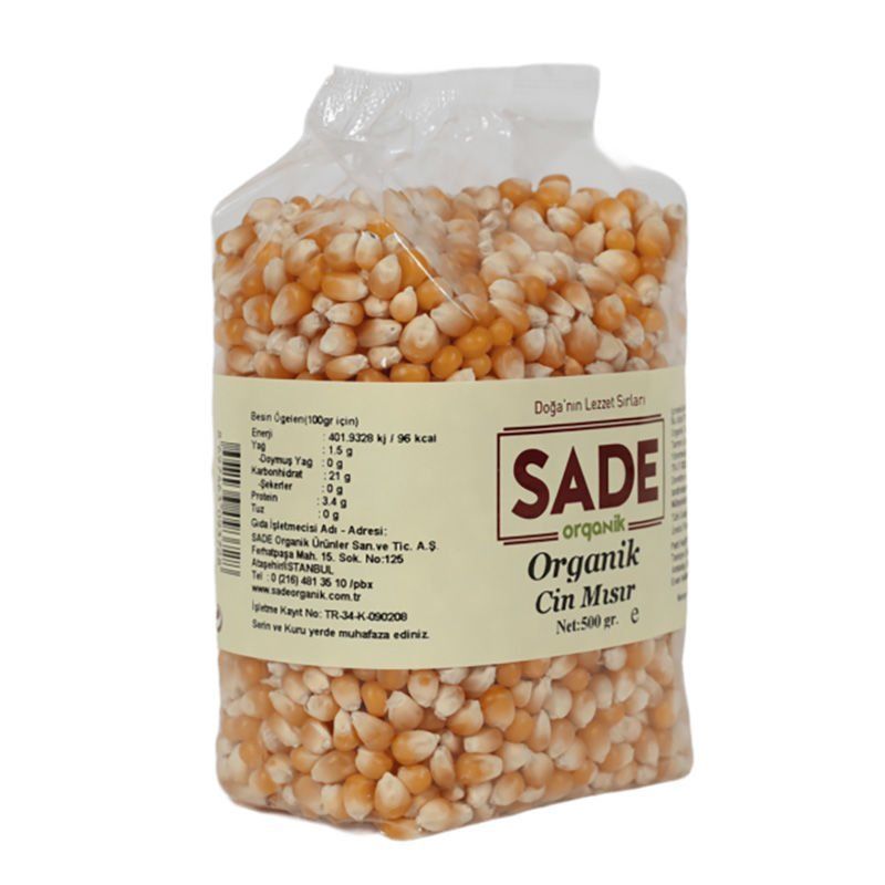 Sade Organik x 4 Paket Cin Mısır-500 gr