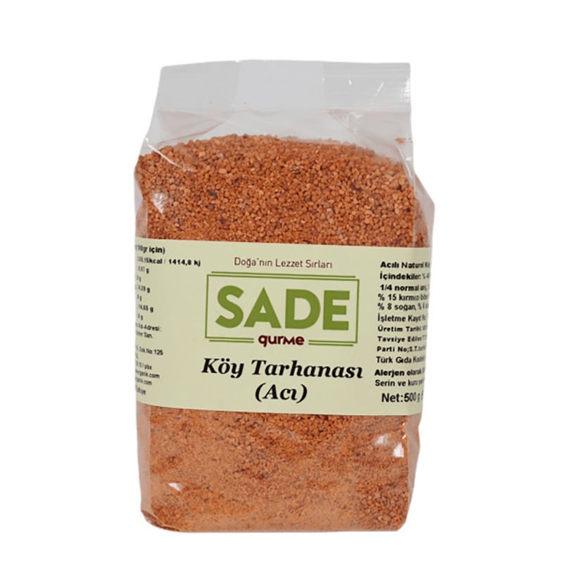 Sade Gurme x 4 Paket  Acılı Köy Tarhanası 500 gr