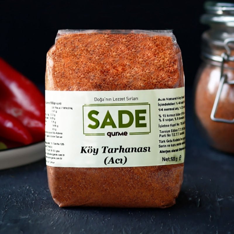 Sade Gurme x 4 Paket  Acılı Köy Tarhanası 500 gr