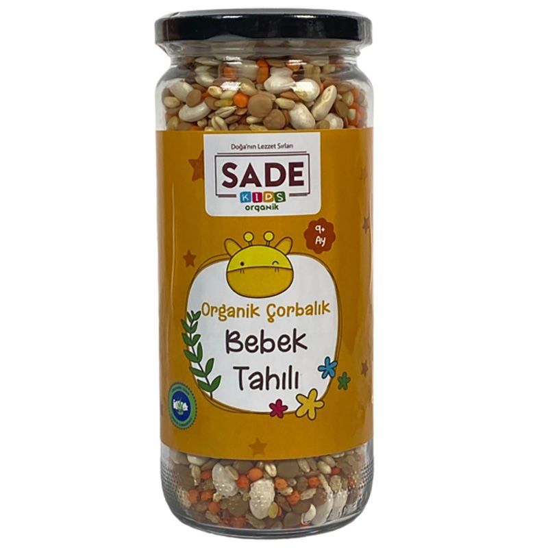 Sade Kids x 2 Kavanoz Organik Çorbalık Bebek Tahılı 400 gr