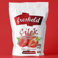 Dondurularak Kurutulmuş Dilimlenmiş Çilek 100G ( Freeze dried )