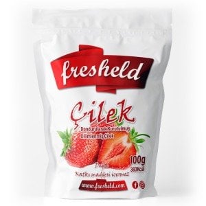Dondurularak Kurutulmuş Dilimlenmiş Çilek 100G ( Freeze dried )