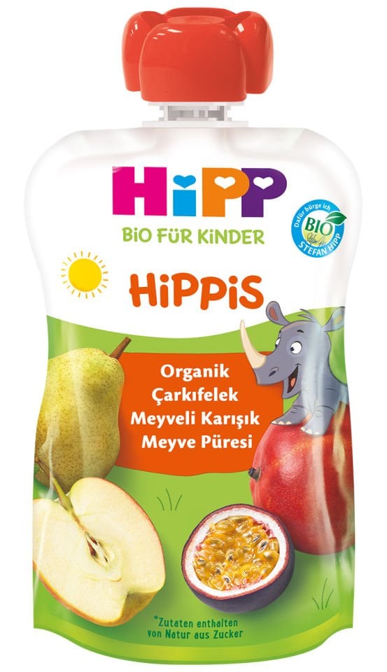 Hipp Organik x 16 Adet Çarkıfelek Meyveli Karışık Meyve Püresi 100gr