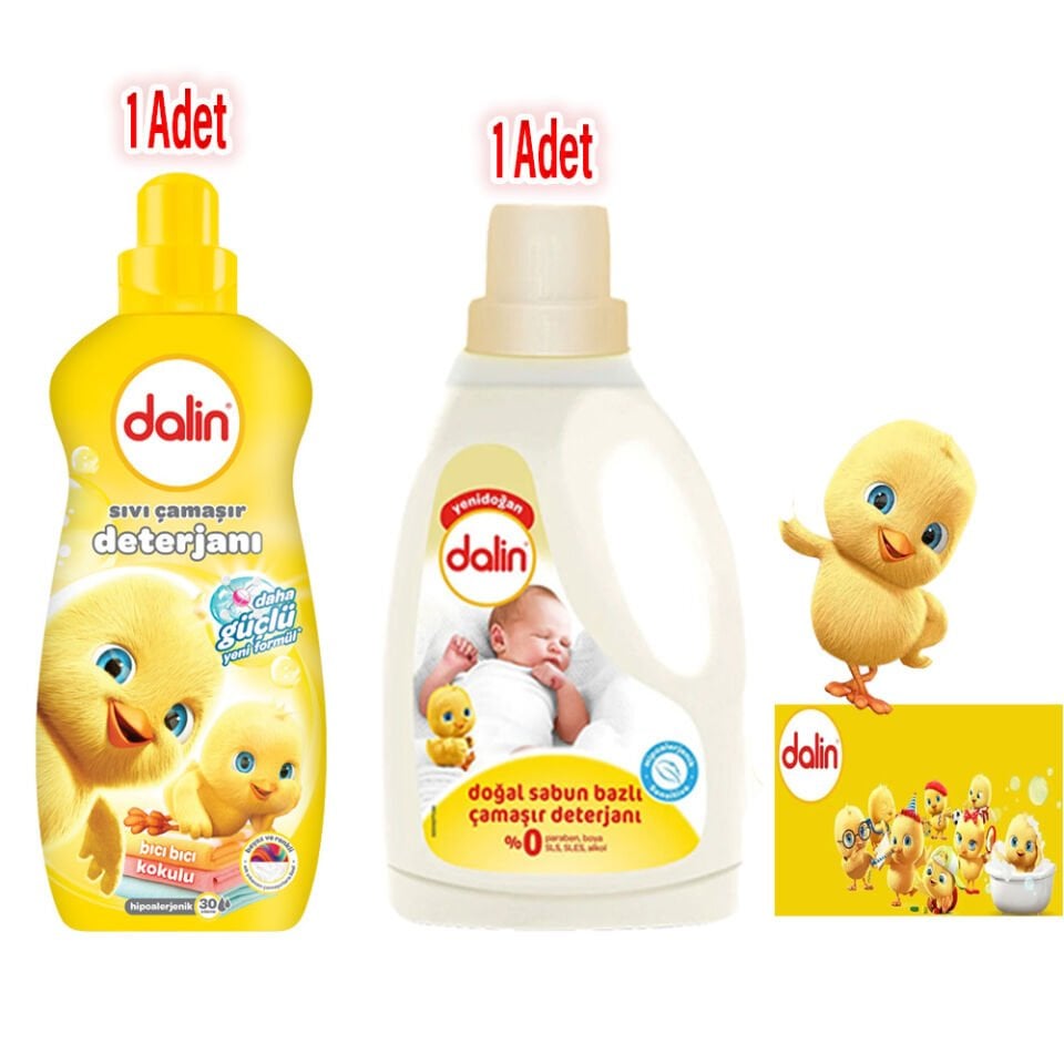 Dalin 2'li Özel Set Doğal Sabun Bazlı Sensitive - Sıvı Çamaşır Deterjanı 1500 ml