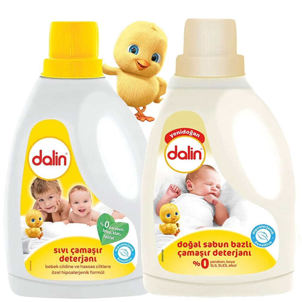 Dalin 2'li Özel Set Doğal Sabun Bazlı Sensitive - Sıvı Çamaşır Deterjanı 1500 ml