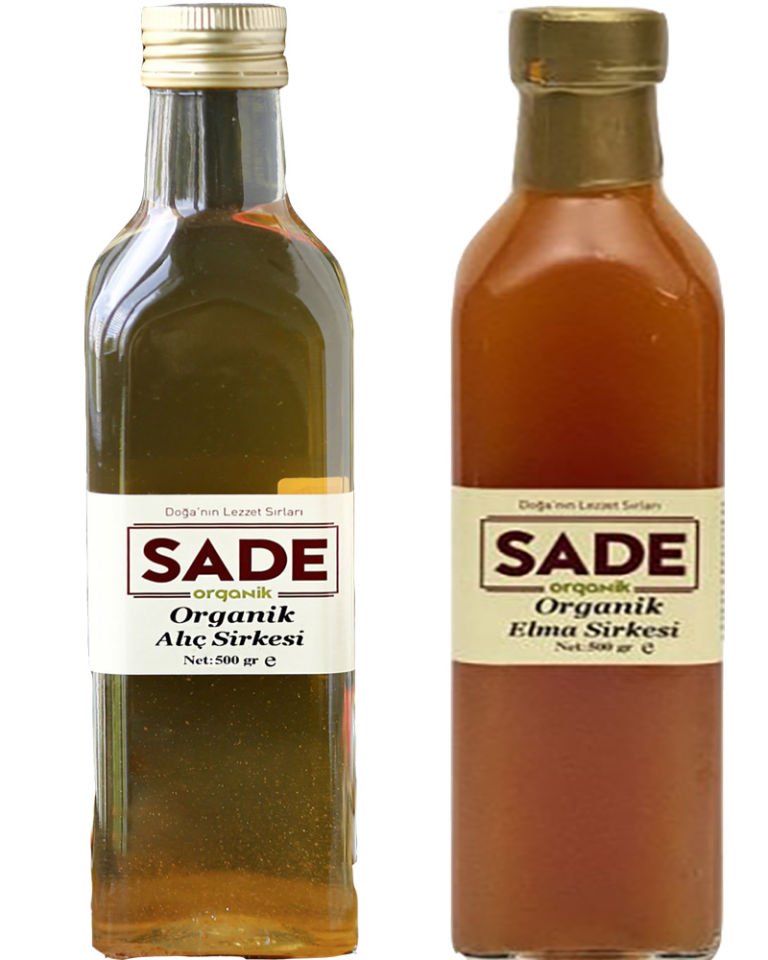 Sade Organik Alıç ve Elma Sirkesi 500 ml