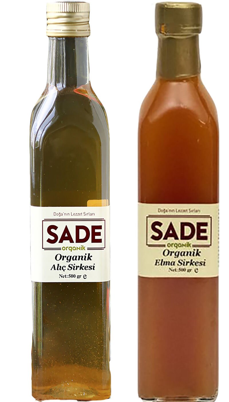 Sade Organik Alıç ve Elma Sirkesi 500 ml