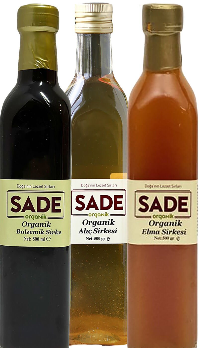 Sade Organik Alıç, Elma ve Balzamik Sirkesi 500 ml