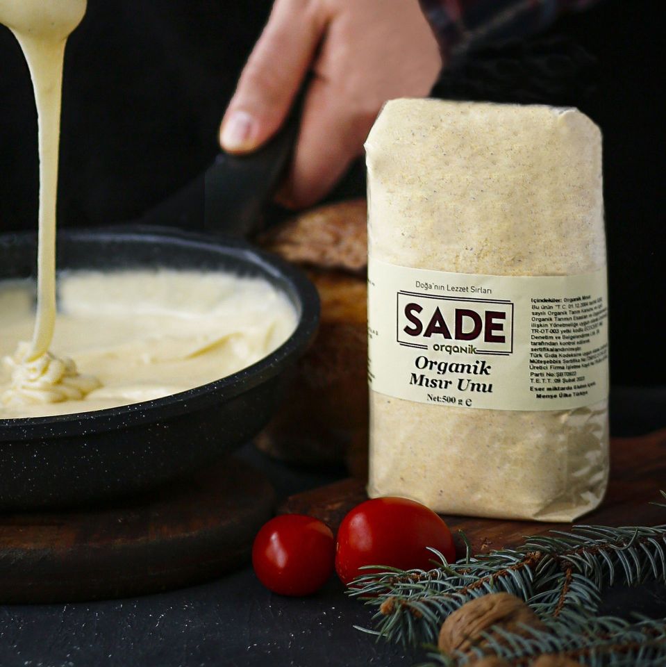 Sade Organik x 2 Paket Mısır Unu 500 gr