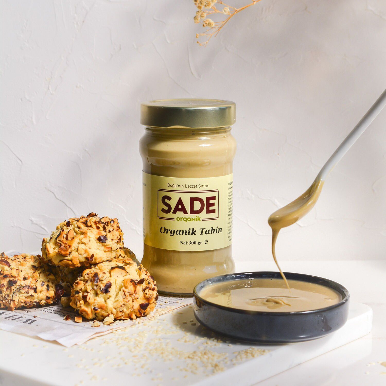 Sade Organik x 2 Kavanoz Tahin 300gr