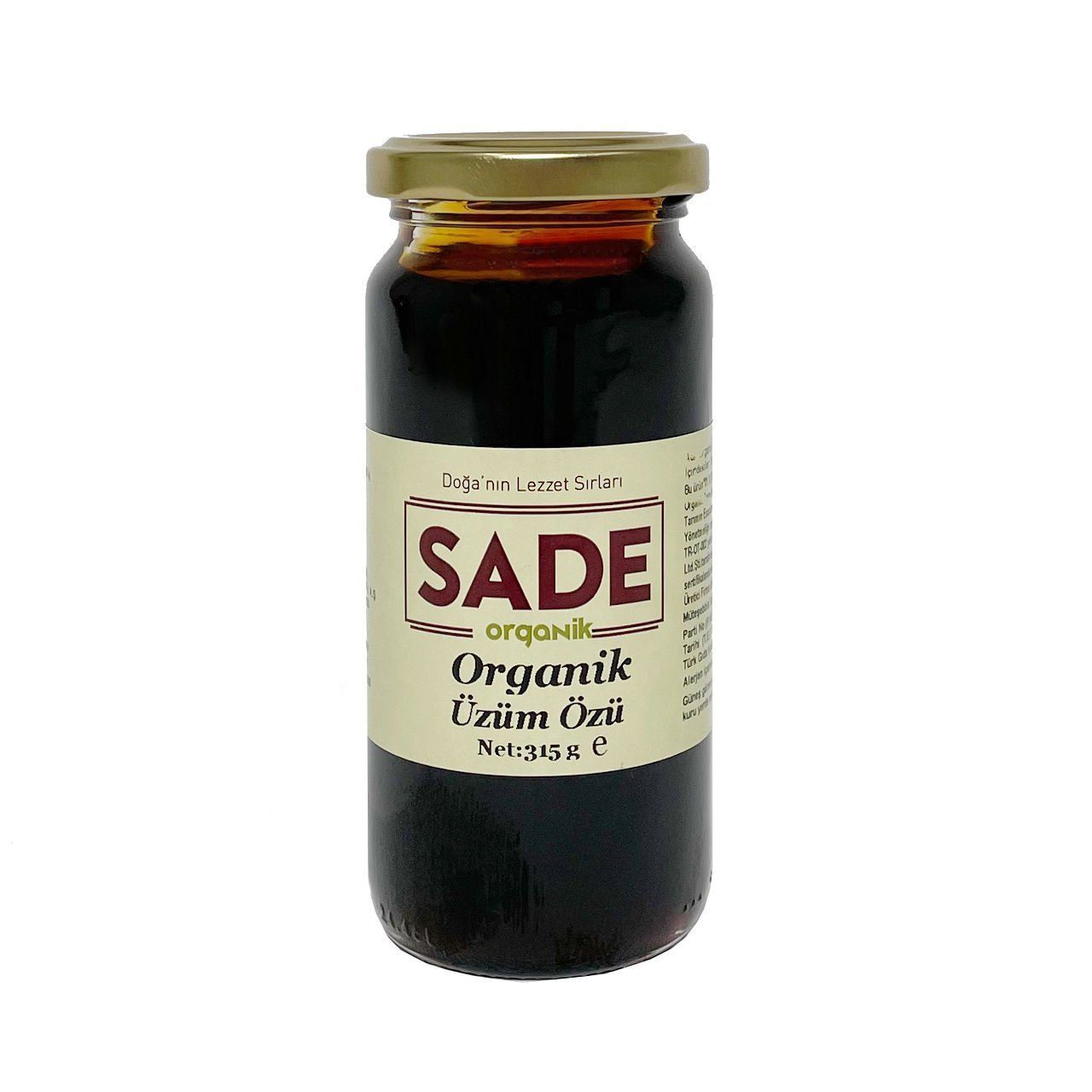 Sade Organik x 3 Kavanoz Üzüm Özü 315 Gr