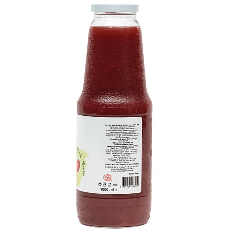 Sade Organik x 2 Şişe Kızılcık Suyu 1000ml