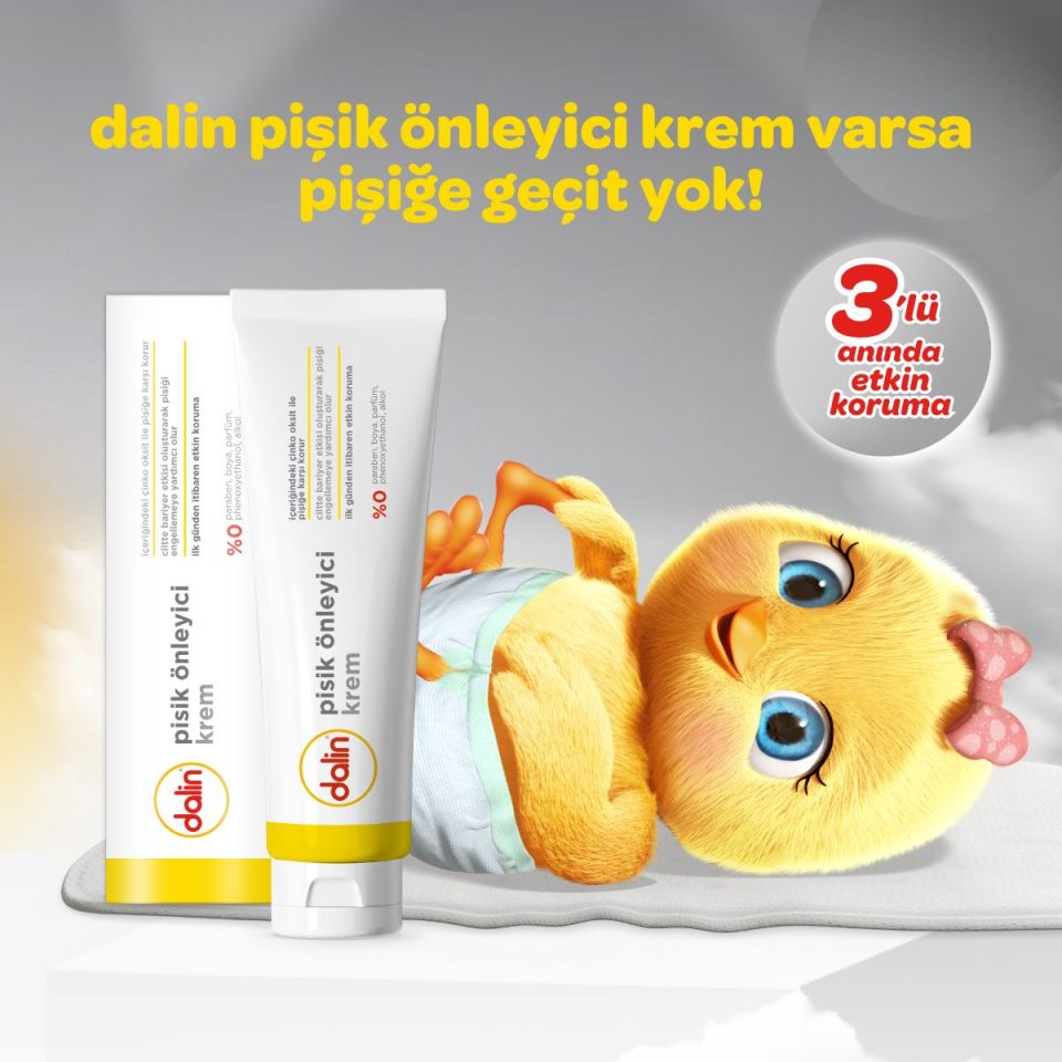 Dalin 2'li Set -Pişik Kremi 100 ml ve Likit Pudra 100 ml