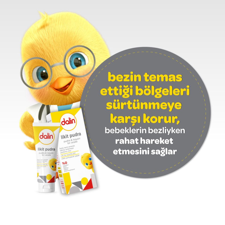 Dalin 2'li Set -Pişik Kremi 100 ml ve Likit Pudra 100 ml