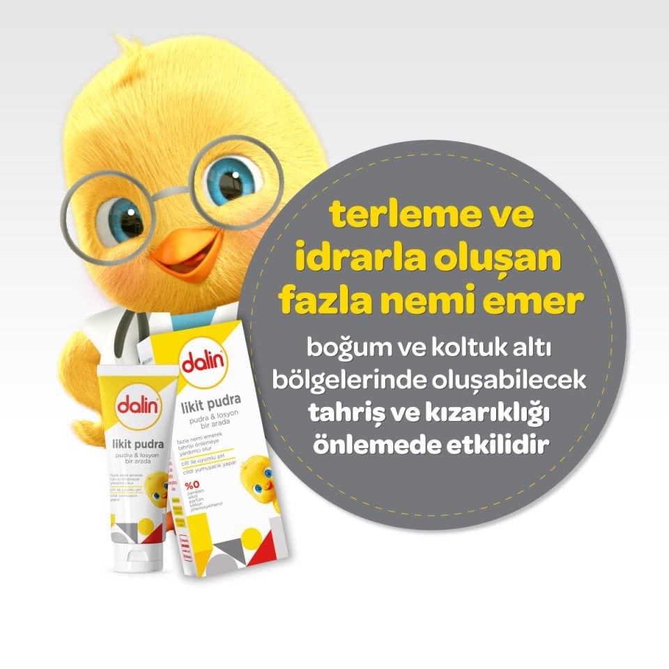 Dalin 2'li Set -Pişik Kremi 100 ml ve Likit Pudra 100 ml