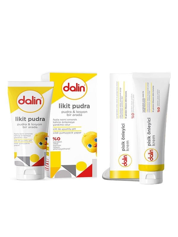 Dalin 2'li Set -Pişik Kremi 100 ml ve Likit Pudra 100 ml
